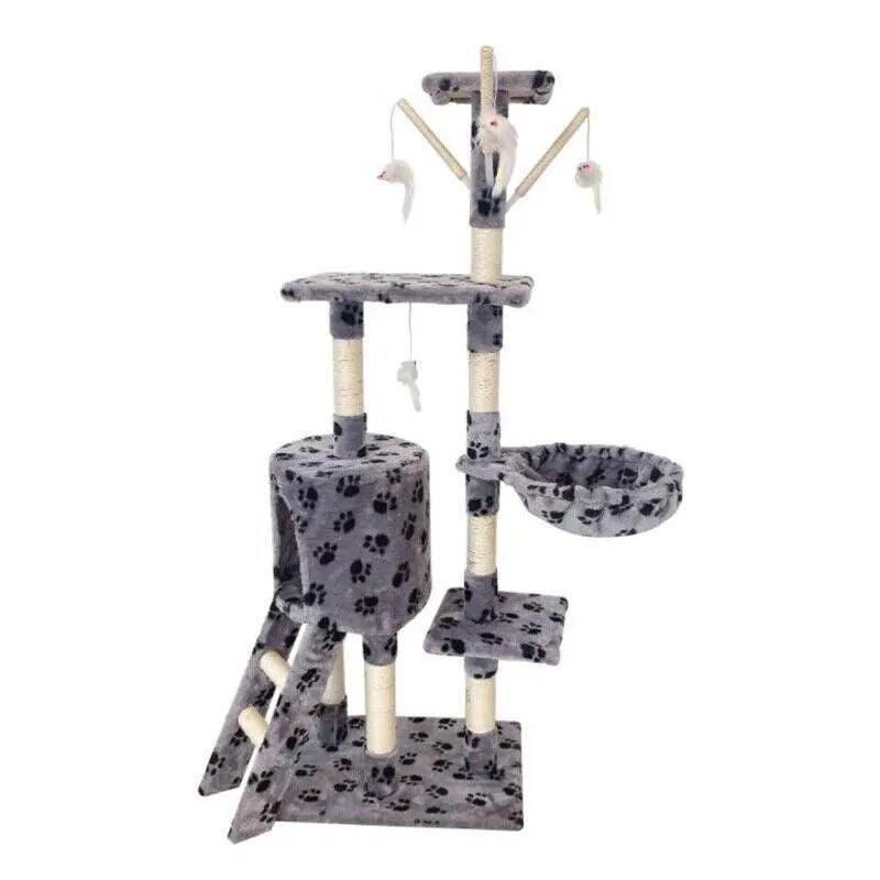 Cat Tree Scratching Post Gym House Condo Scratcher Furniture Tower - Brown