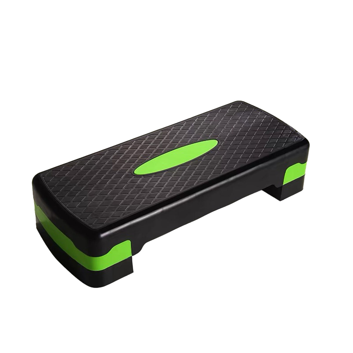 Adjustable Aerobic Step Platform Plastic Fitness Stepper for Workout Training - Green