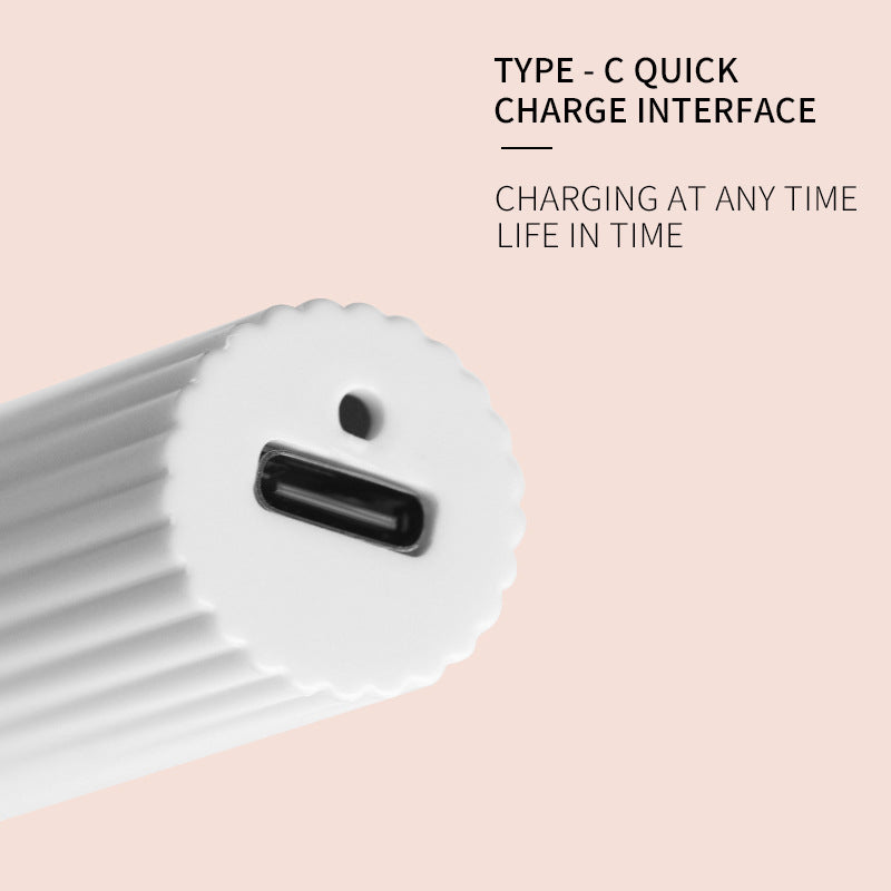 White Mini Handheld LED/UV Manicure Light with Digital Display - Portable One-Finger Curing Pen