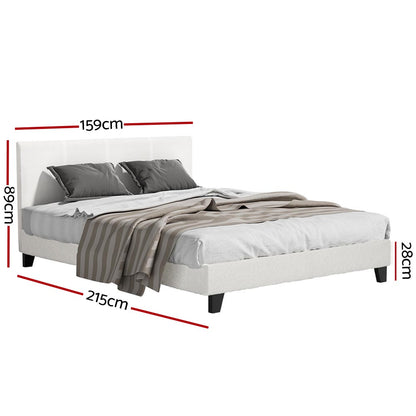 Artiss Bed Frame Queen Size Boucle NEO