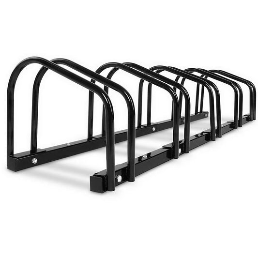 Weisshorn 5 Bike Stand Rack Bicycle Storage Floor Parking Holder Cycling Black