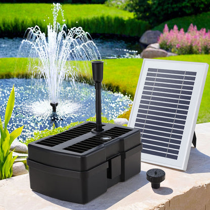 Gardeon Solar Submersible Water Pond Fountain Pump with Filter Box 4.6FT 470L/H