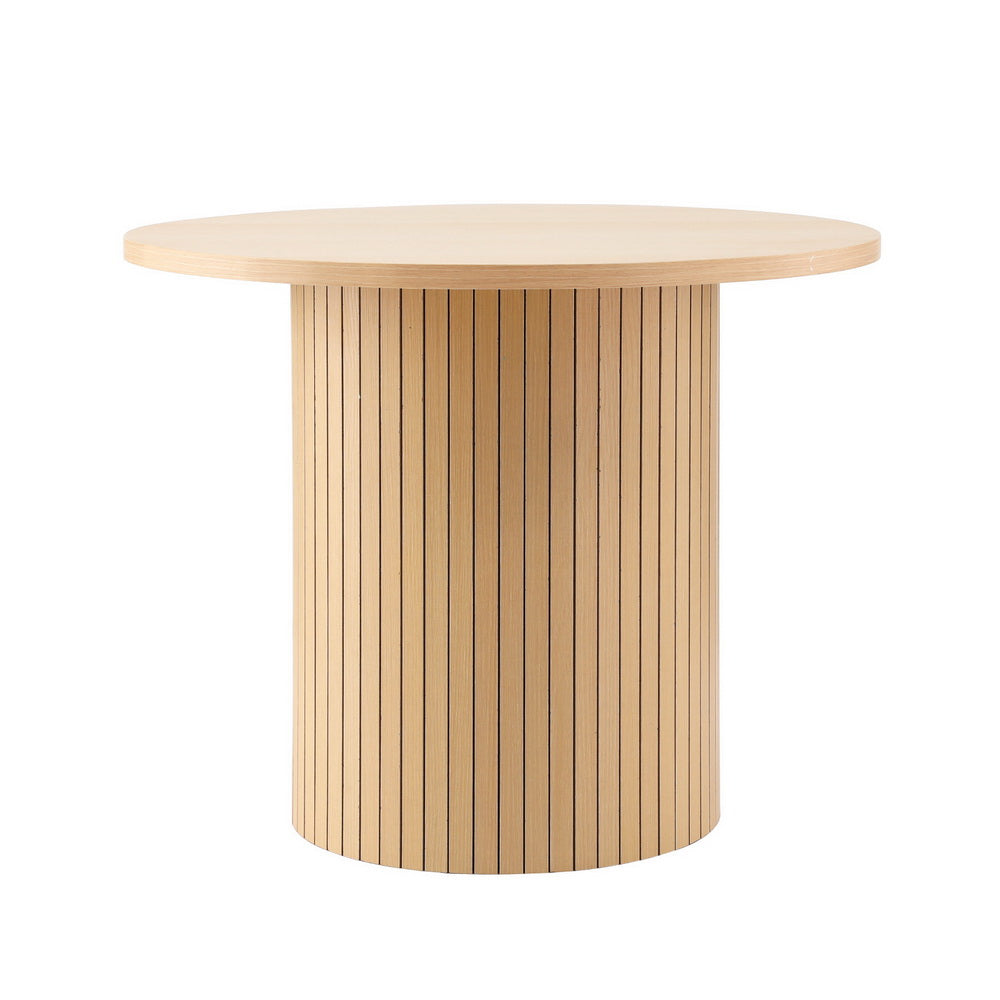 Artiss Coffee Table Round Fluted