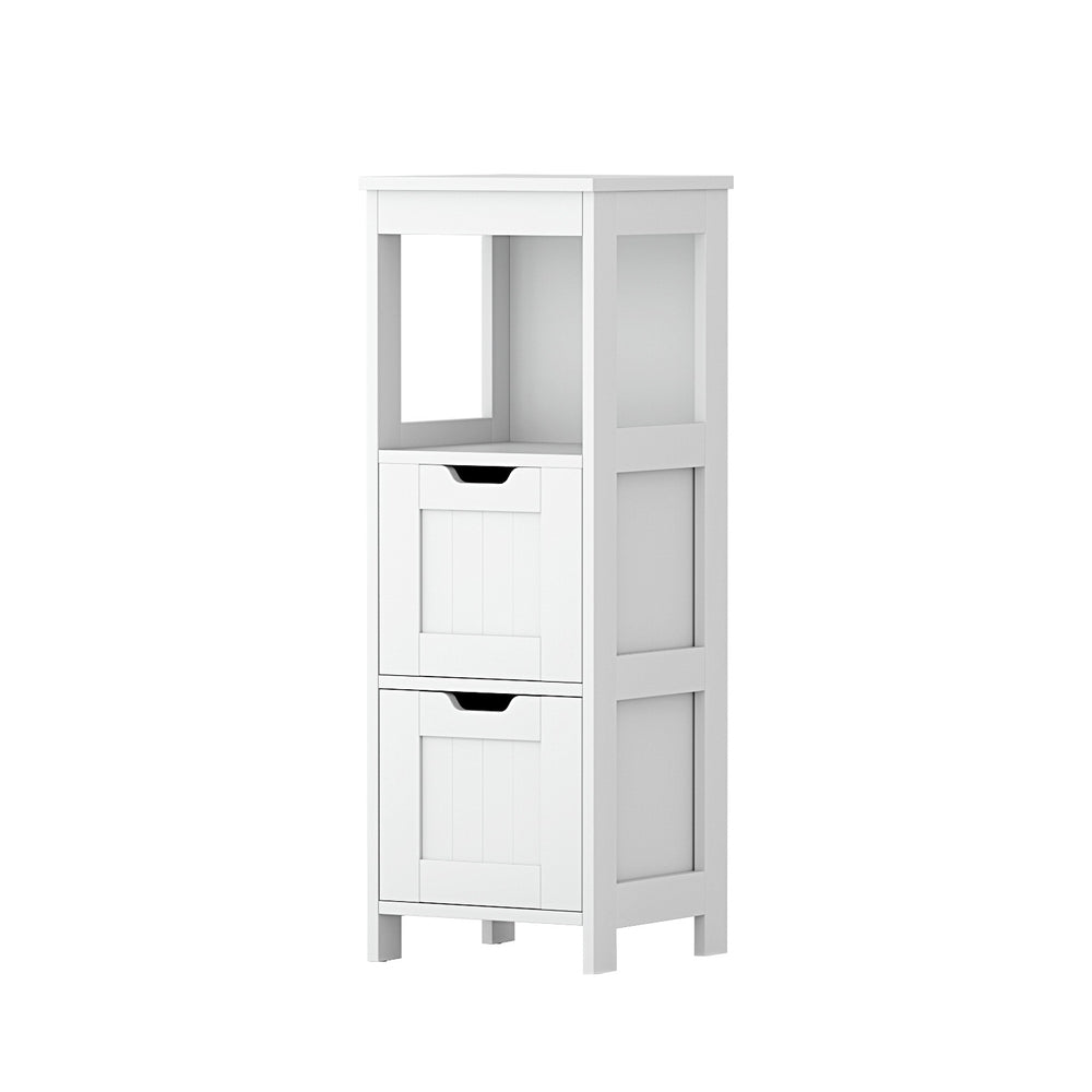 Artiss Bathroom Storage Cabinet 89cm Floor Toilet Drawer Bedroom Organizer Standing White