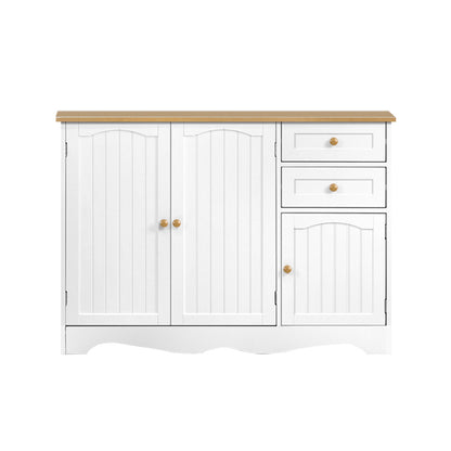 Artiss Buffet Sideboard 3 Doors - BERNE White