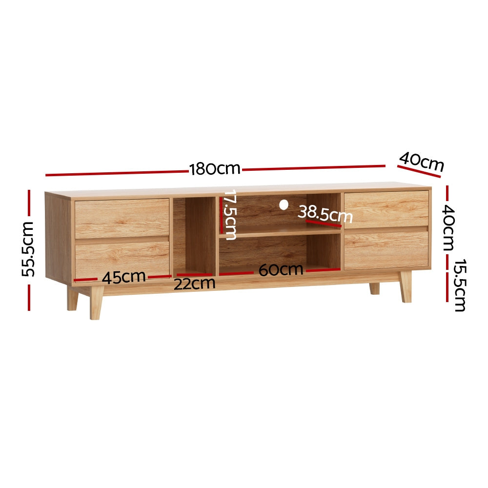 Artiss Entertainment Unit Stand TV Cabinet Storage Drawer Shelf 180cm Wooden