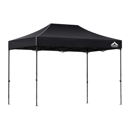 Instahut Gazebo Pop Up 3x4.5m w/Base Podx4 Marquee Folding Outdoor Wedding Camping Tent Shade Canopy Black