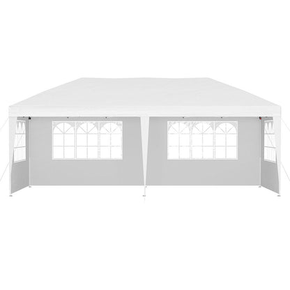 Instahut Gazebo Pop Up Marquee 3x6m Wedding Party Outdoor Camping Tent Canopy Side Wall White