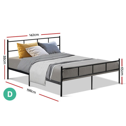 Artiss Bed Frame Double Metal Bed Frames SOL