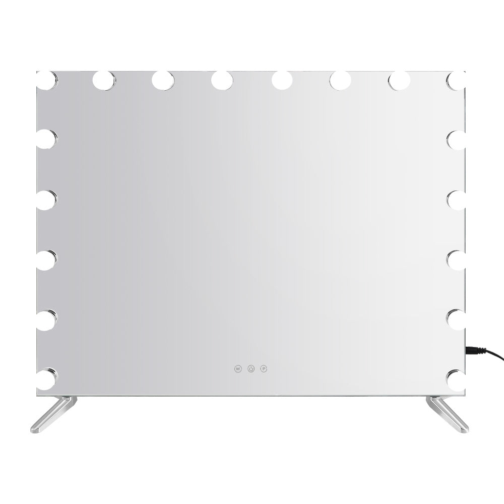 80x65cm Embellir Makeup Mirror Hollywood Vanity with LED Light Silver Legs