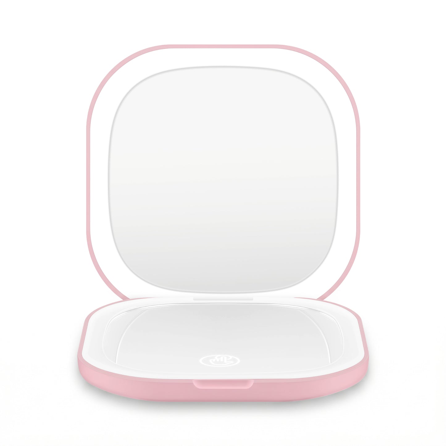 Embellir LED Compact Mirror Lighted Travel Makeup Mirror Pocket-Sized 1x 10x Magnification Square Pink