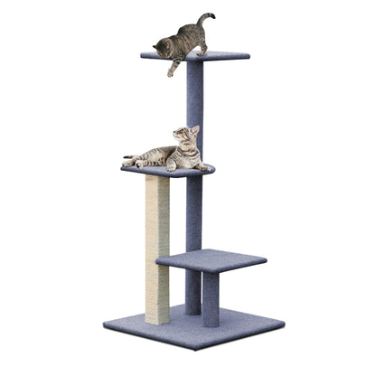 i.Pet Cat Tree 124cm Scratching Post Tower Scratcher Trees Wood Condo Board