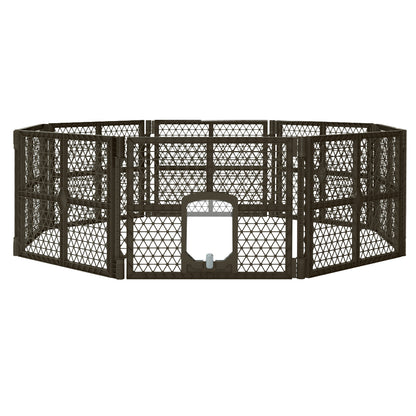 i.Pet Dog Playpen Enclosure 8 Panel Pet Fence Plastic Play Pen