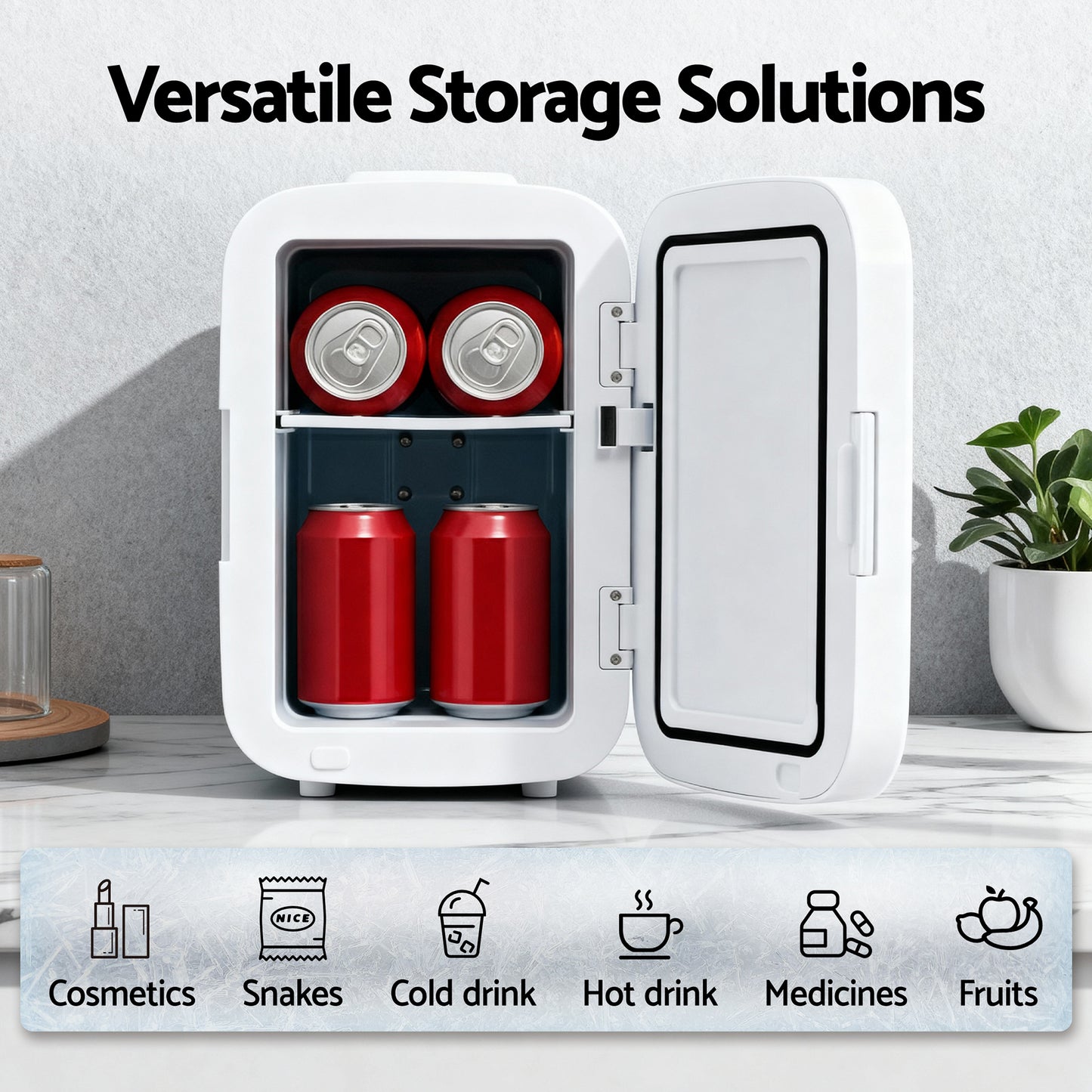 Glacio Mini Fridge Portable White Electric Cooler Warmer 12V 220V