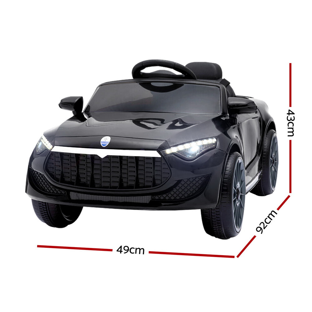 Rigo Kids Electric Ride On Car Toys Cars Horn Music Remote Control 12V Black