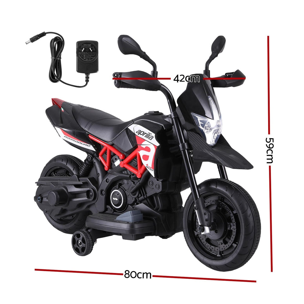 Kids Electric Ride On Car Motorcycle Motorbike Aprilia Licensed Dorsoduro 900