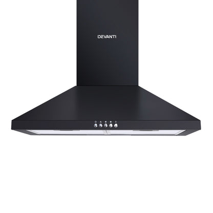 Devanti 600mm Range Hood 60cm Rangehood Black