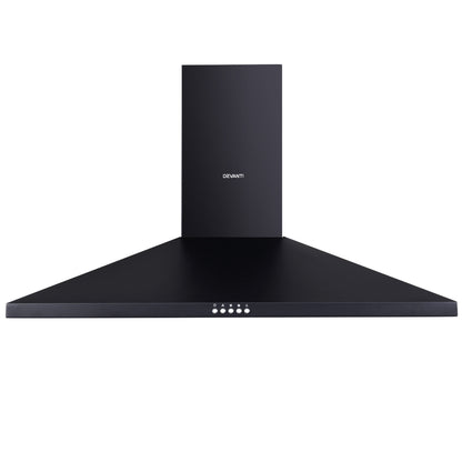 Devanti 900mm Range Hood 90cm Rangehood Black