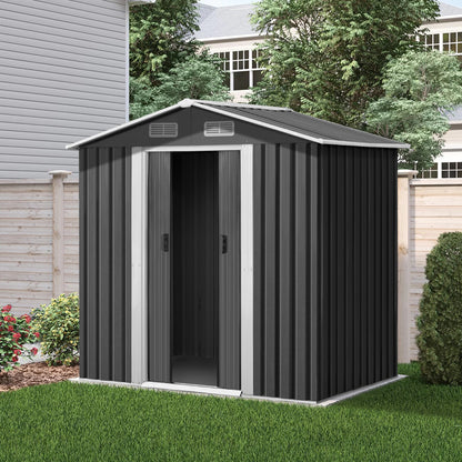 Giantz Garden Shed 1.96x1.32M Sheds Outdoor Storage Tool Workshop Metal Shelter Sliding Door