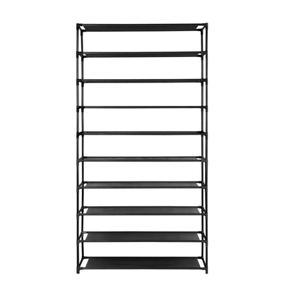 Artiss 10-Tier Shoe Rack Stackable 50 Pairs Black