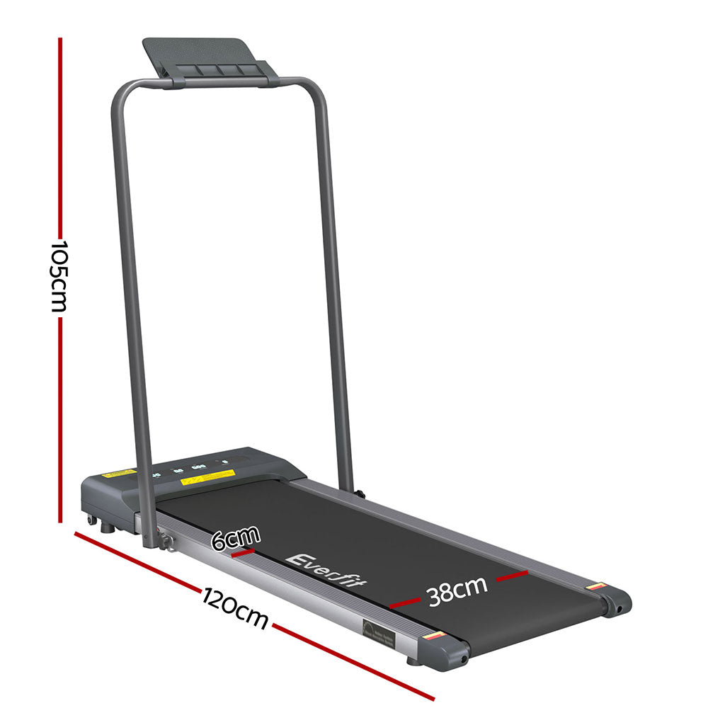 Everfit Treadmill Electric Walking Pad Under Desk Home Gym Fitness 380mm Grey