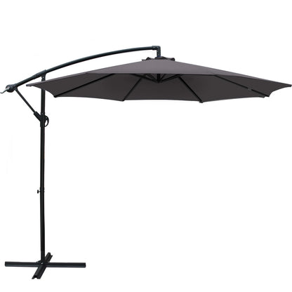 Instahut 3m Outdoor Umbrella Cantilever Beach Garden Patio Charcoal