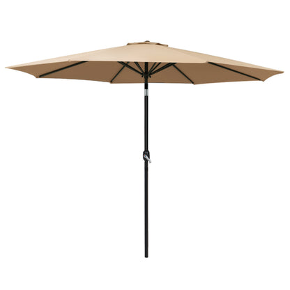 Instahut 3m Outdoor Umbrella Beach Pole Garden Patio Tilt Beige