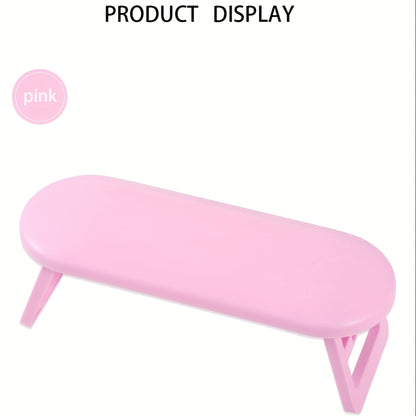 Pink Dual-Use Hand Pillow: Combines Manicure Support and Portable Folding, Ergonomic Design, Suitable for Multiple Scenarios, Providing Comfort Anytime