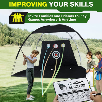 Golf Practice Net with Mat & Target