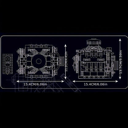 V8 Engine Simulation Model Blocks