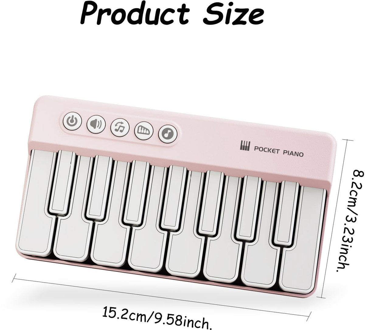 Mini Keyboard Piano - Piano for Kids - Toys for Children - Educational Toys - Portable Pocket Piano - Blue