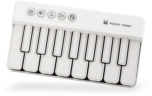 Mini Keyboard Piano - Piano for Kids - Toys for Children - Educational Toys - Portable Pocket Piano - White