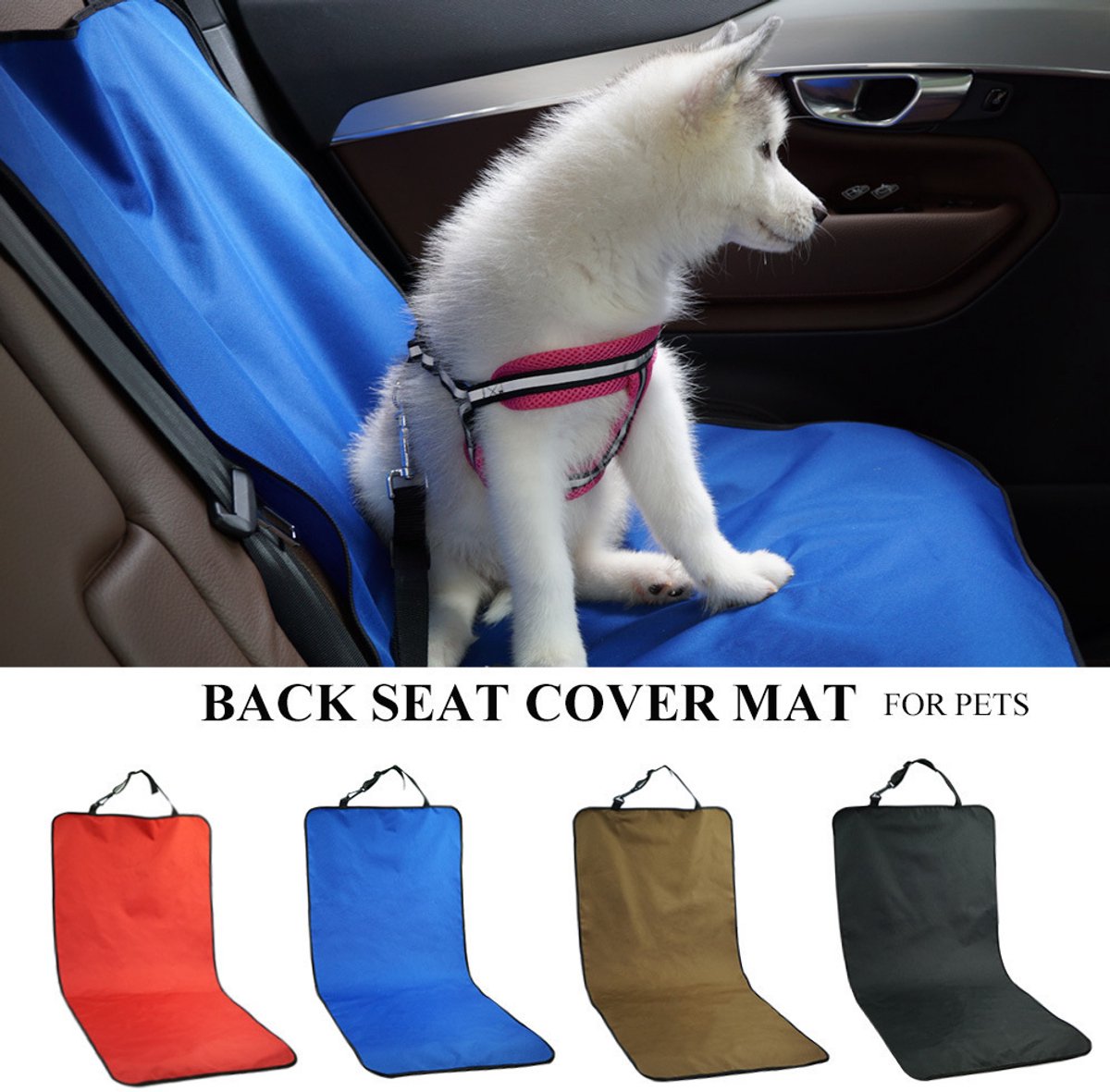 Pet Car Seat Covers - Pack of 2 - Pet Travel Mats - Mud-Proof Pet Car Seat Covers - Car Interior Protectors - Waterproof and Scratch-Resistant - Suitable for Cars and Trucks