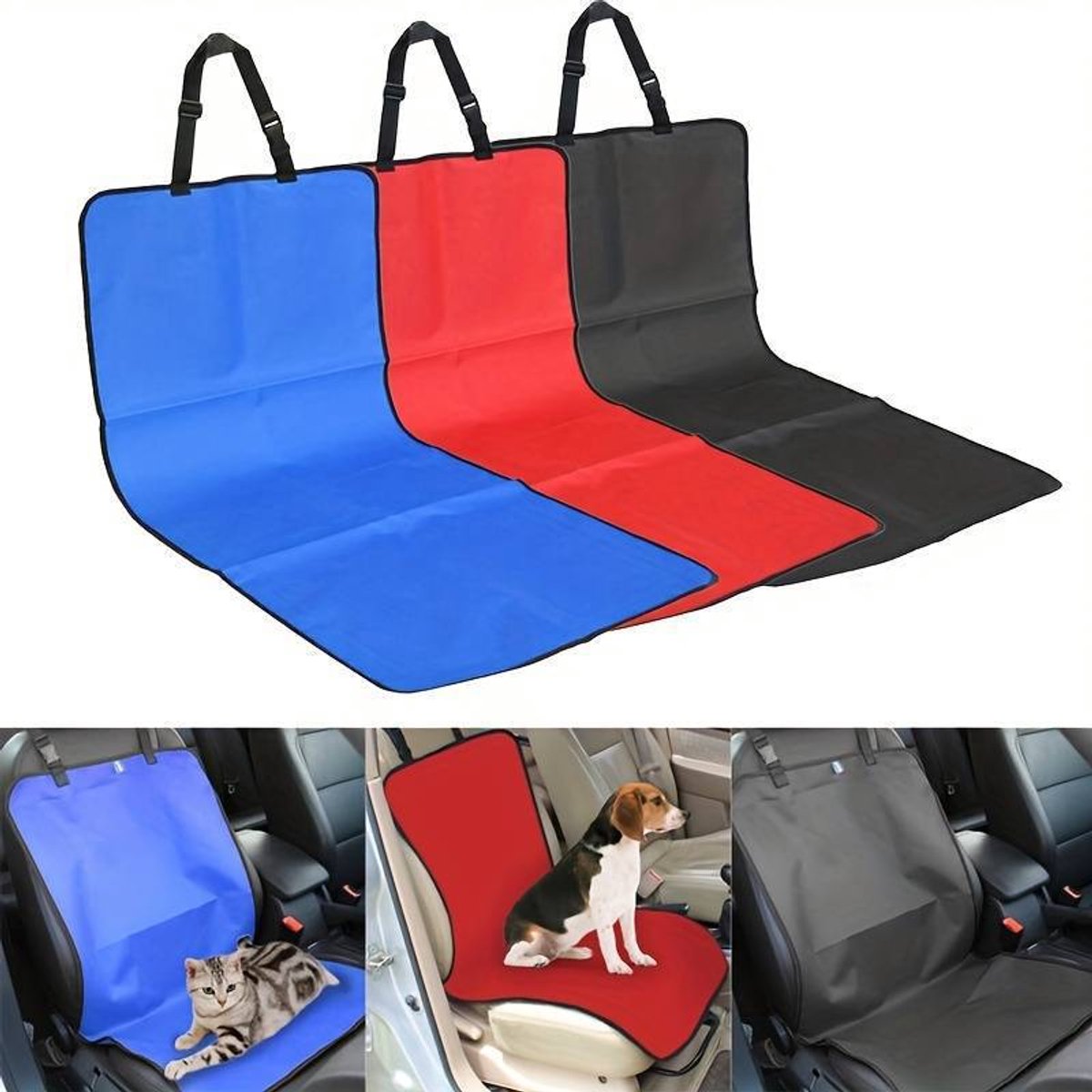 Pet Car Seat Covers - Pack of 2 - Pet Travel Mats - Mud-Proof Pet Car Seat Covers - Car Interior Protectors - Waterproof and Scratch-Resistant - Suitable for Cars and Trucks