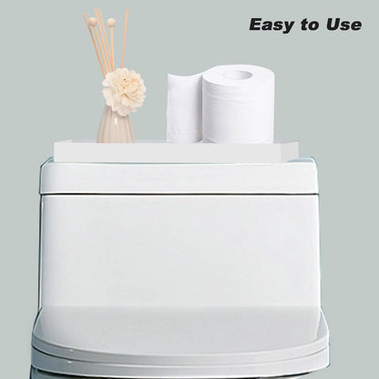 Tray - Two-piece set - Dressing table tray - Bathroom storage tray - Cosmetics storage tray - Bathroom storage box - Suitable for storing candles, soap, towels, perfume, etc. - White - 20x10x1.8 cm