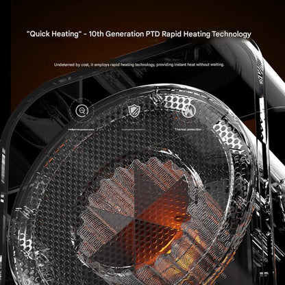 Electric Heater - Portable Electric Heater - Table Heater - Small Household Heater - Portable Fast Heating Electric Heater for the Office - 2 Temperature Settings - Black