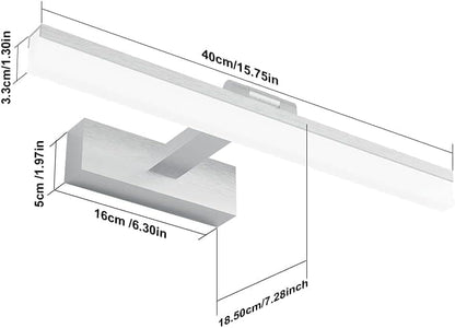 Wall light LED for mirror, adjustable wall light 40-50 cm for bathroom, wardrobe and toilet