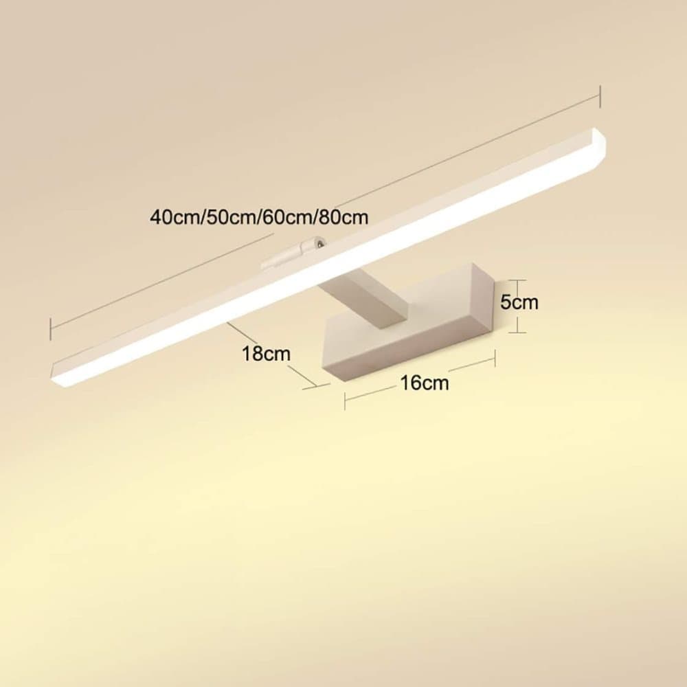 Wall light LED for mirror, adjustable wall light 40-50 cm for bathroom, wardrobe and toilet