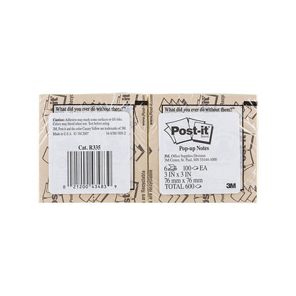 POST-IT P/Up R335-YL Yellow 73X73 Pack of 6