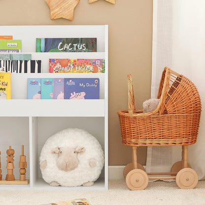 Kids Shelving Unit 3 Shelves 2 Compartments