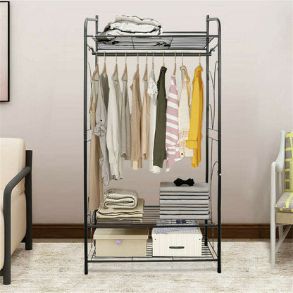 Extra Large Iron Clothes Rack Garment Hanging Stand