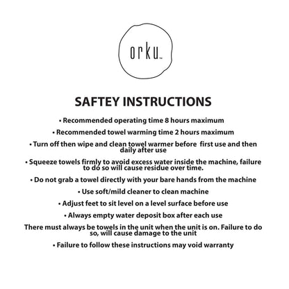 5L Mini UV Towel Warmer Steriliser Cabinet White