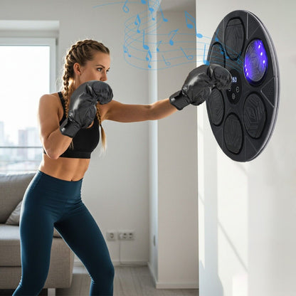 Bluetooth Smart Punching Bag Wall Pad 9 Speeds w/ Gloves