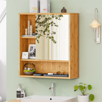 Wall Cabinet Bathroom Mirror Storage Medicine 55.5cm