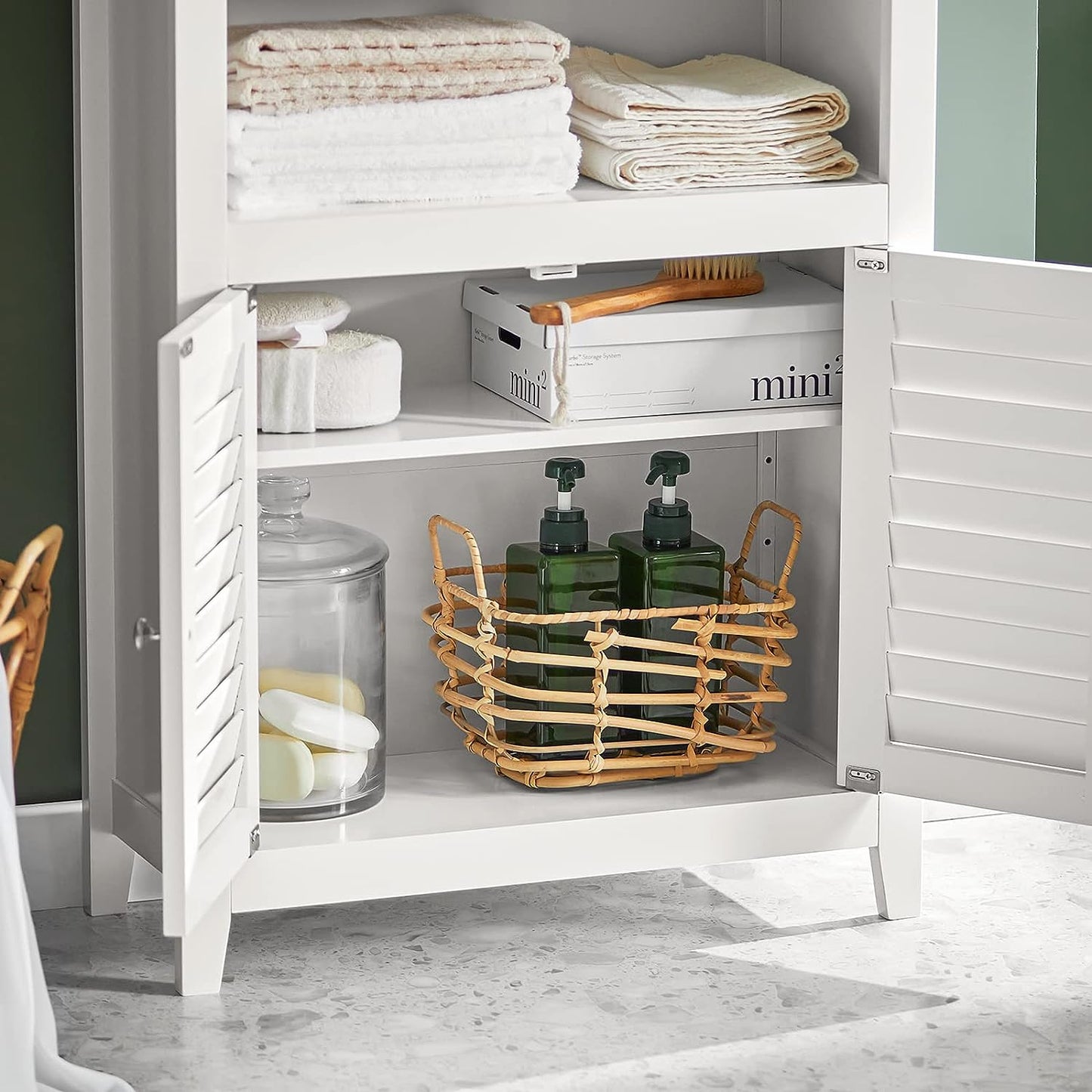 Bathroom Cabinet Shelf Storage Unit