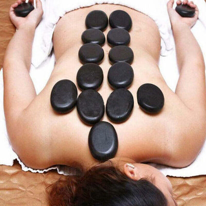 16PCS Hot Stone Heater Kit w/ Carry Case AU Plug Hot-Stones Spa Massage Heat Box