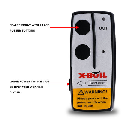 X-BULL 2x Wireless Winch Remote Control 12 Volt 150ft Handset Switch 4wd