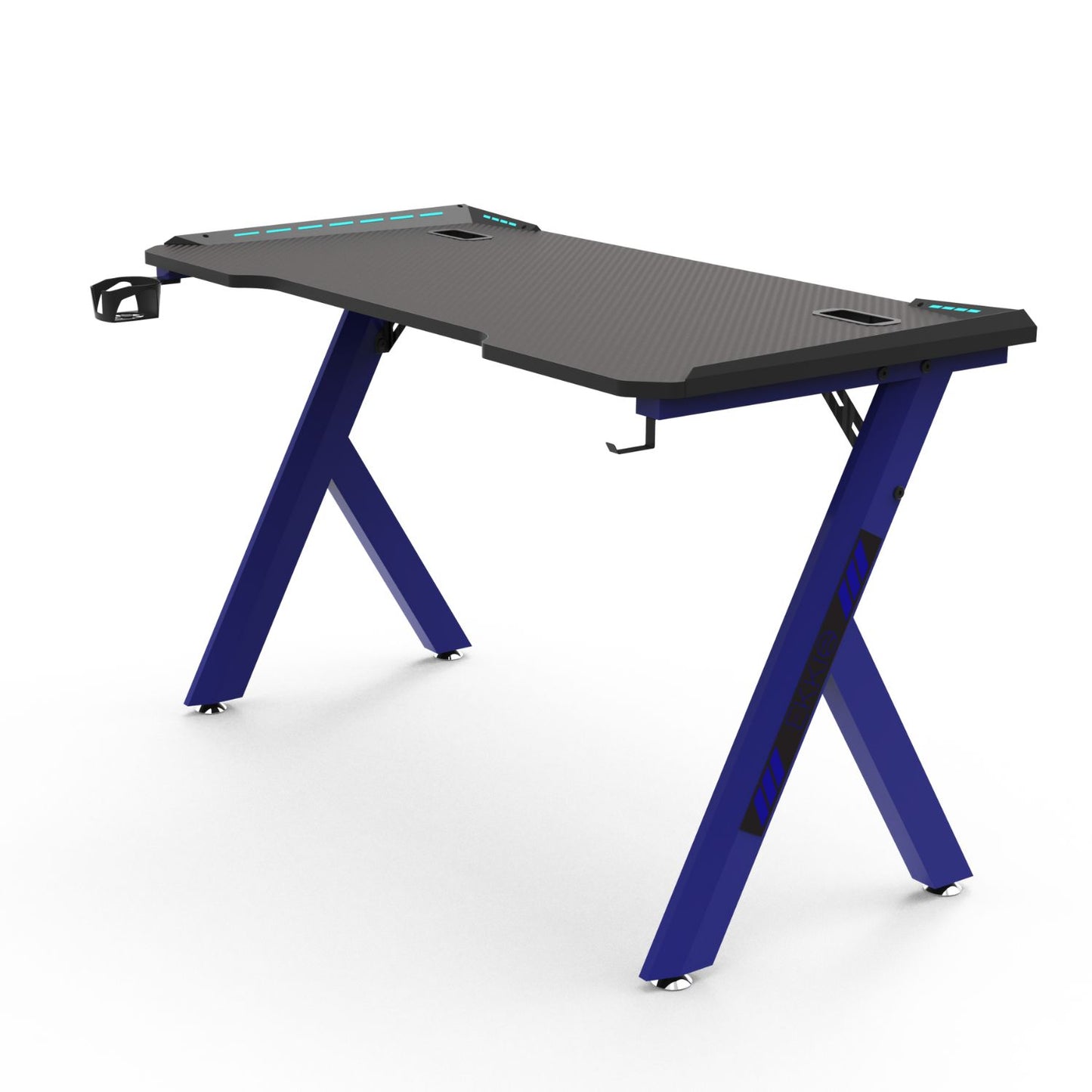 EKKIO RGB Gaming Desk Y Shape Blue 140cm