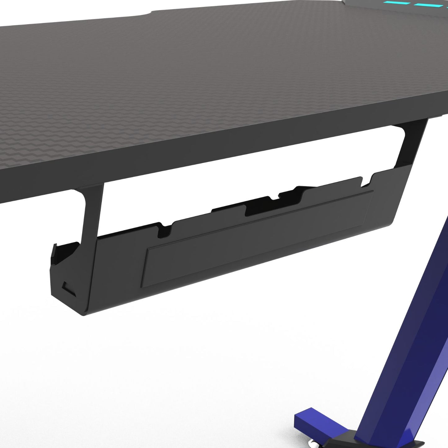 EKKIO RGB Gaming Desk Z Shape Blue 140cm