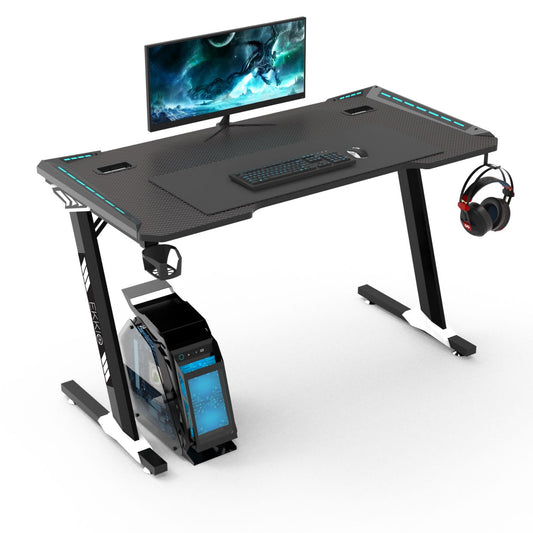 EKKIO RGB Gaming Desk Z Shape Black 120cm